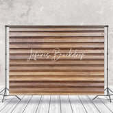 Lofaris Brown Slotted Wood Plaid Texture Backdrop For Photo